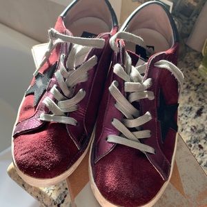 Golden Goose superstar purple lame